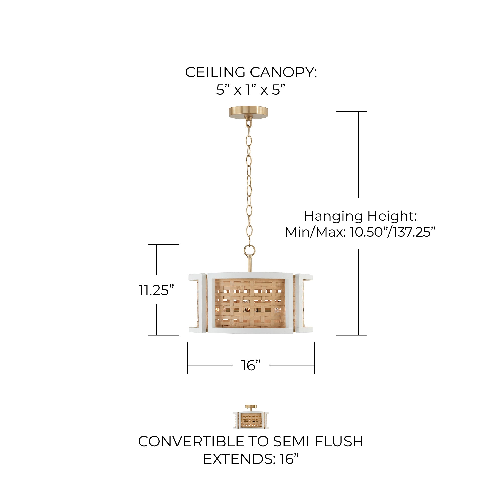 Zang 4-Light Dual Mount Pendant