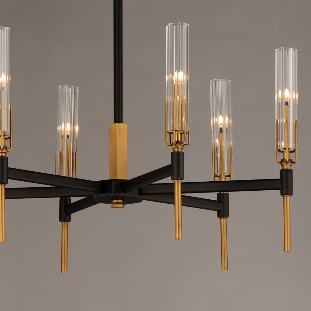 Moxon 6-Light LED Chandelier, Chandelier, Black
