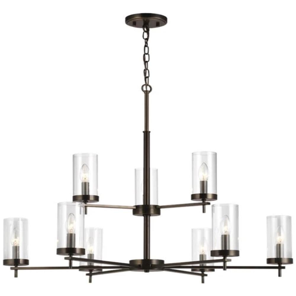 Huntington 9-Light Chandelier, Chandelier, Oil Rubbed Bronze