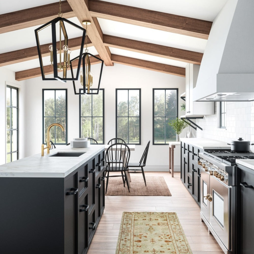 Emery 4-Light Pendant, Pendant, Flat Black