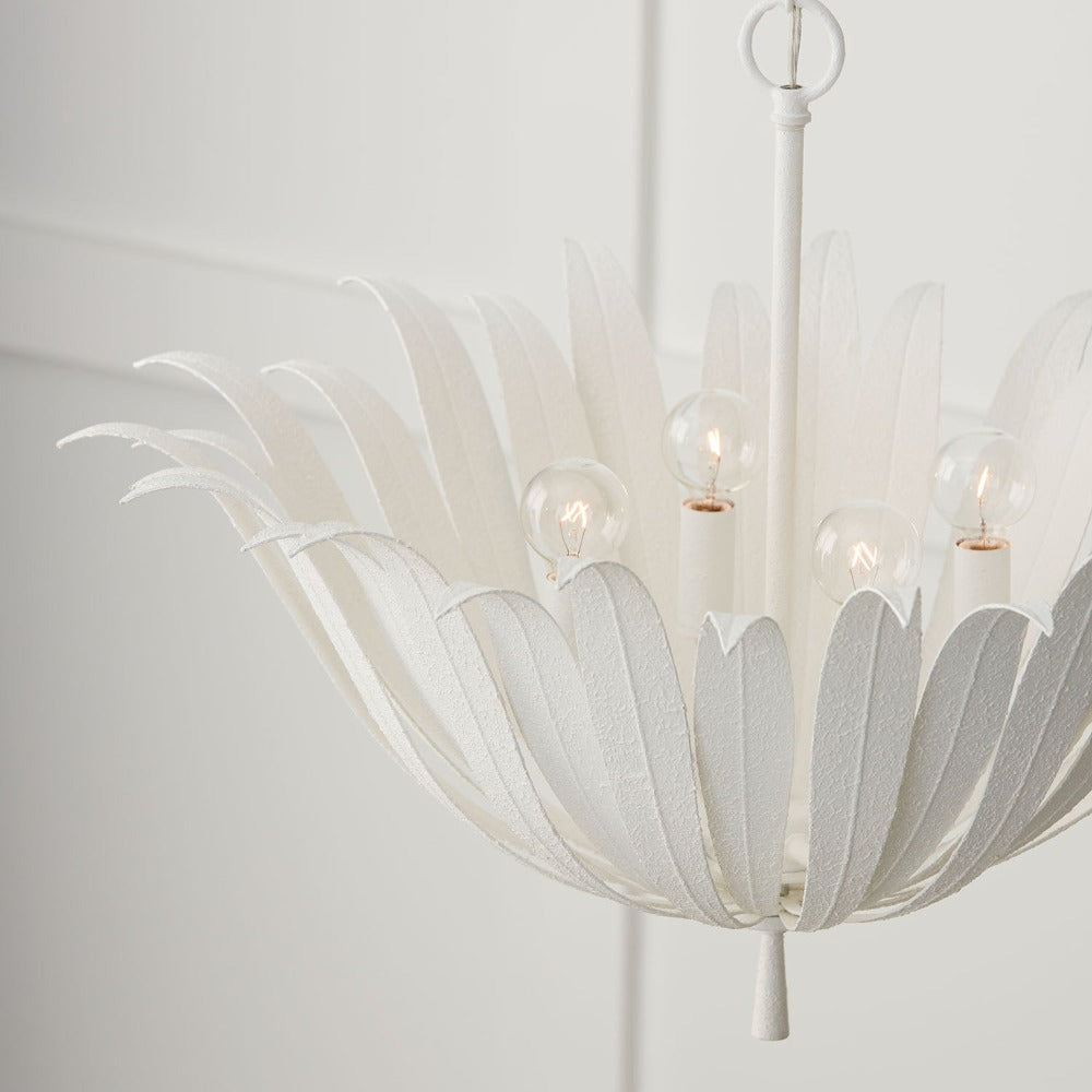 Daylily Pendant, Pendant, Textured White Details