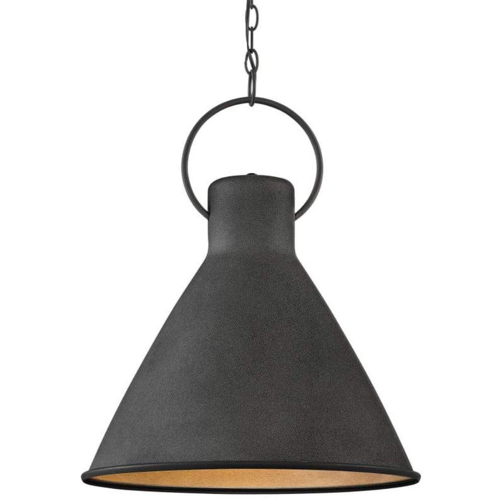 Rory Black Pendant. Pendant, Aged Zinc