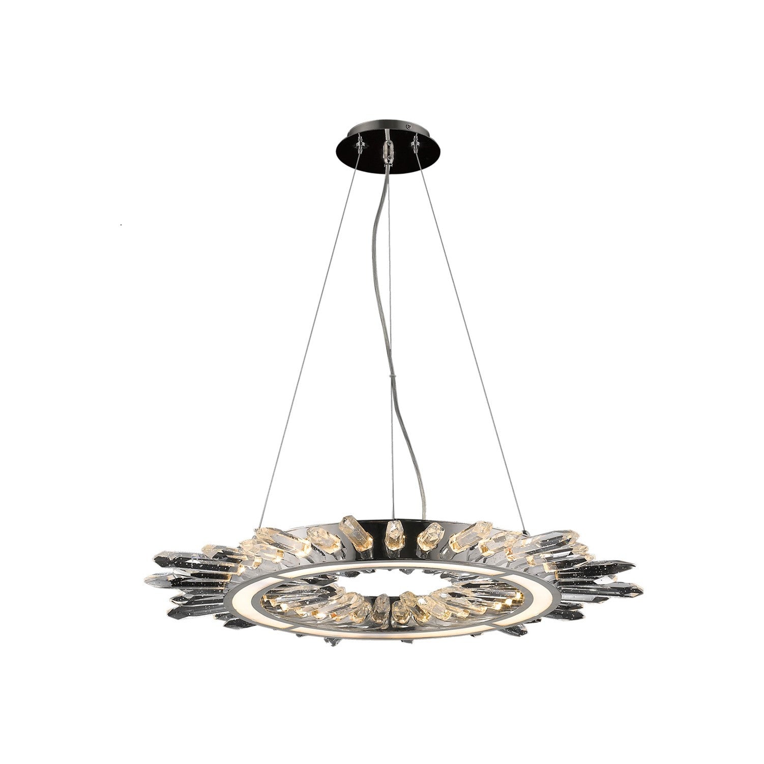 Avenue Lighting Aspen Crystal and Polished Nickel Modern LED Chandelier