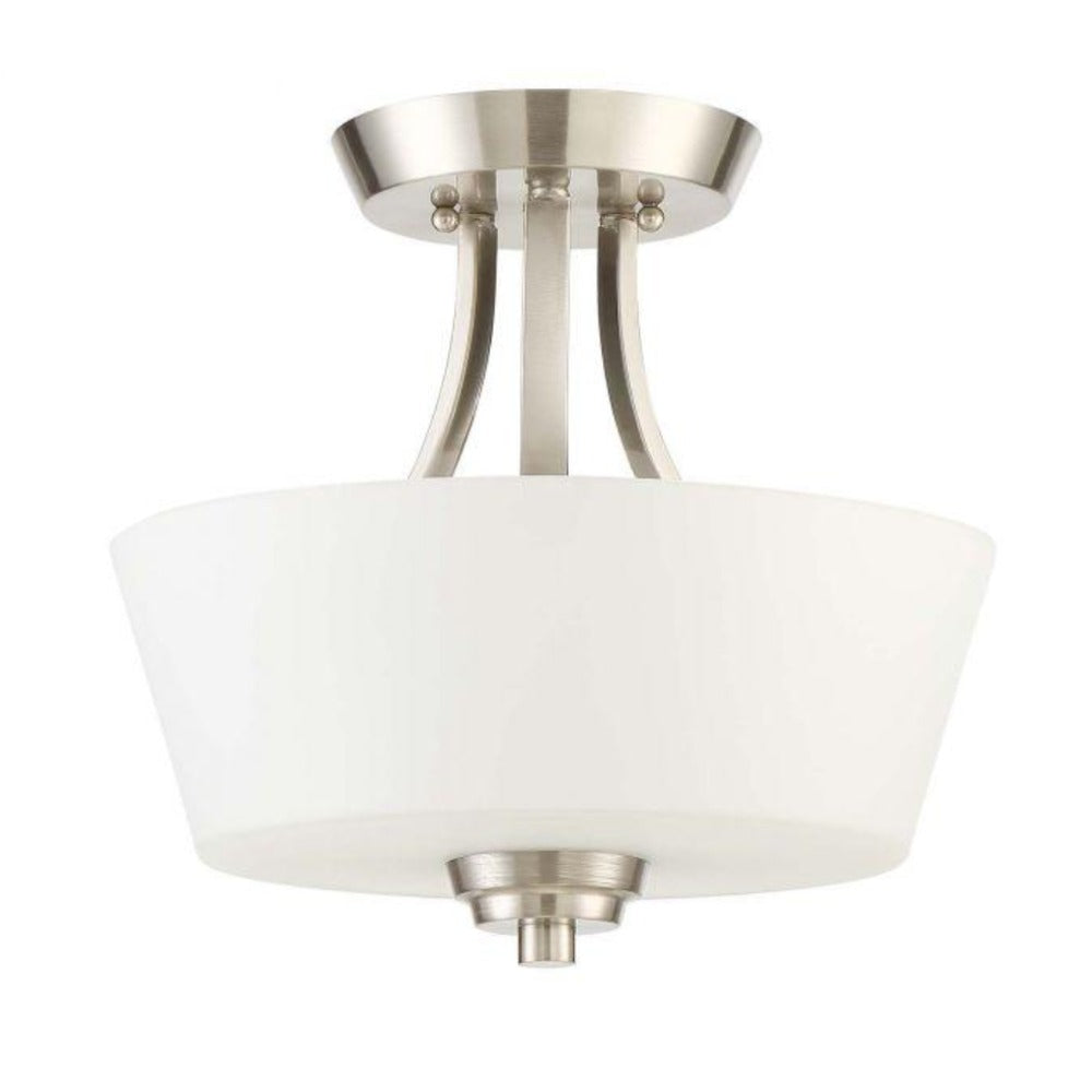 Venice Semi Flush Mount, Flush Mount, Brushed Nickel
