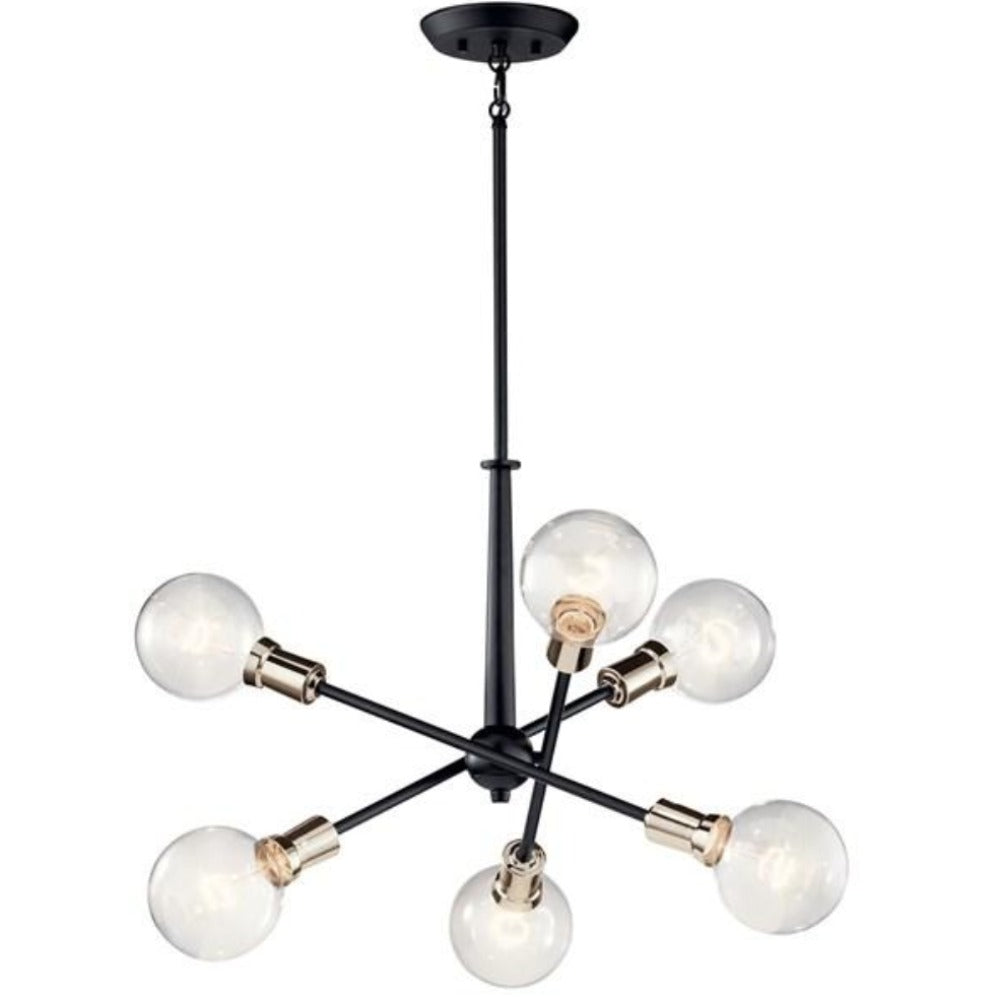 Armstrong 6-Light Chandelier, Chandelier, Black