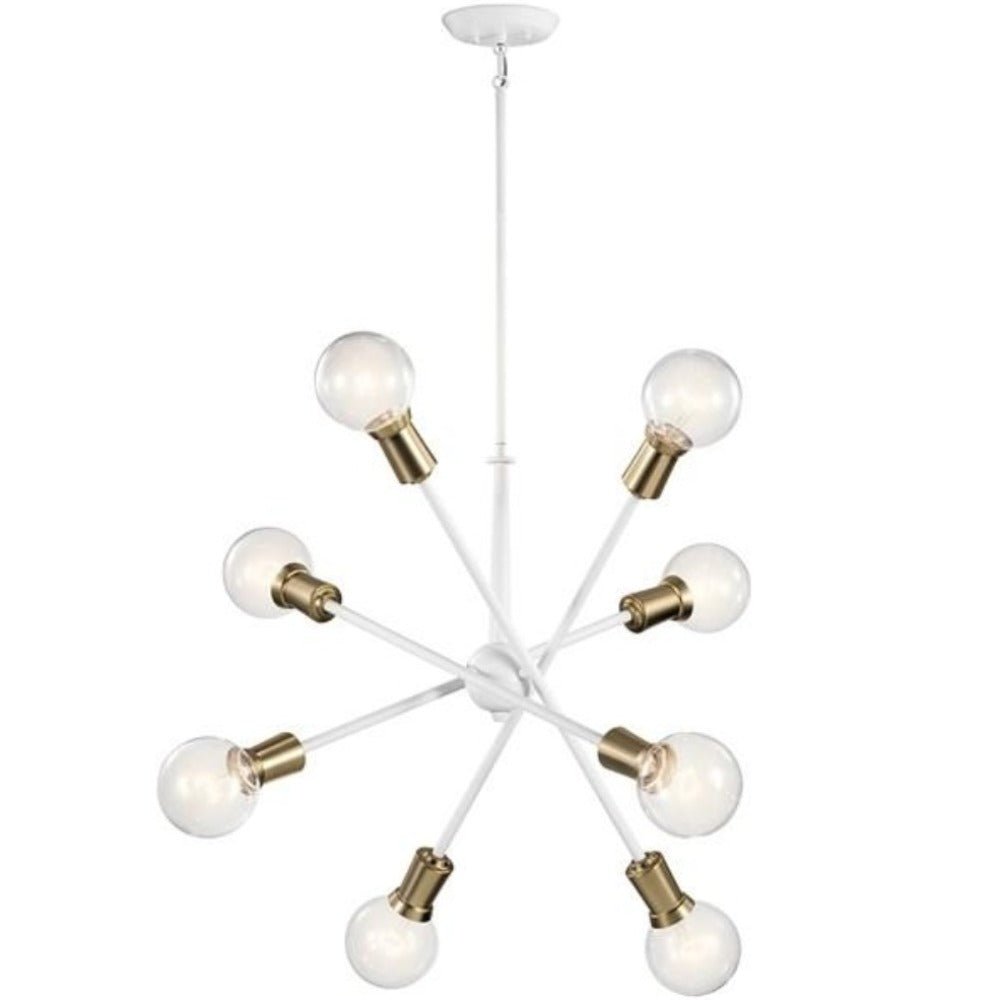Armstrong 8-Light Chandelier, Chandelier, White