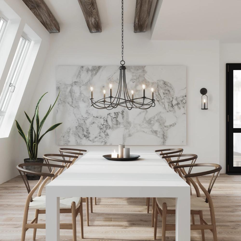 Lifestyle Shot of Sonnet Sconce, 1-Light Sconce, Matte Black