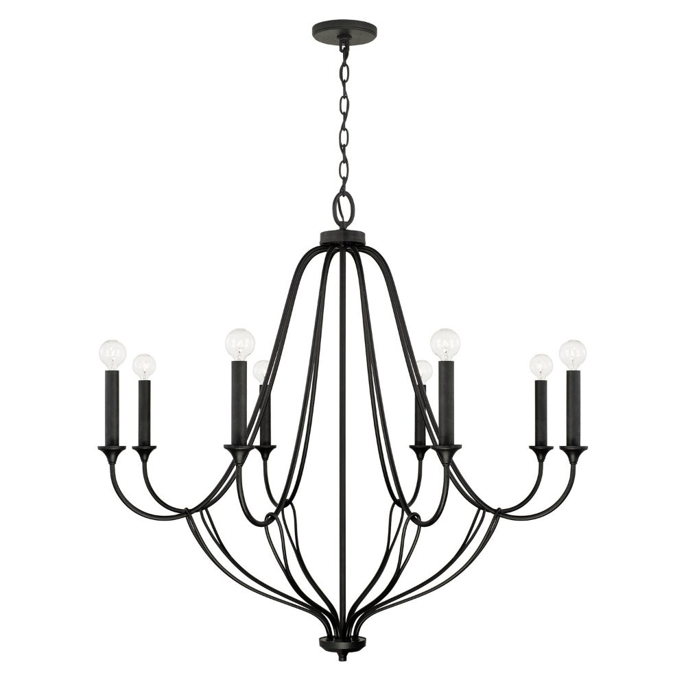 Luella Chandelier, Chandelier, Black Iron
