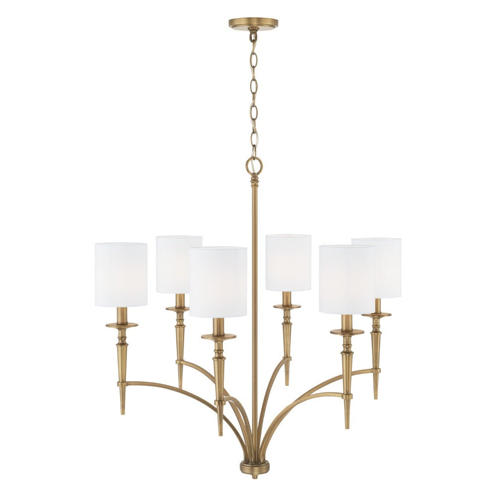 Erina Chandelier, Chandelier, Aged Brass
