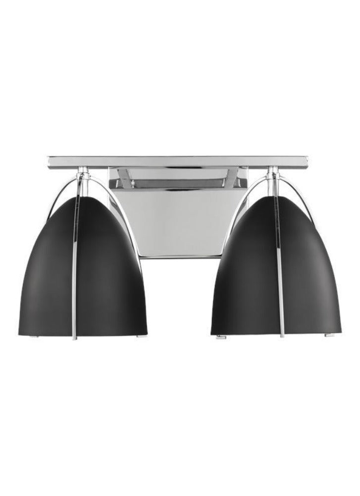 Chantel Midnight Black Vanity, Vanity, Chrome