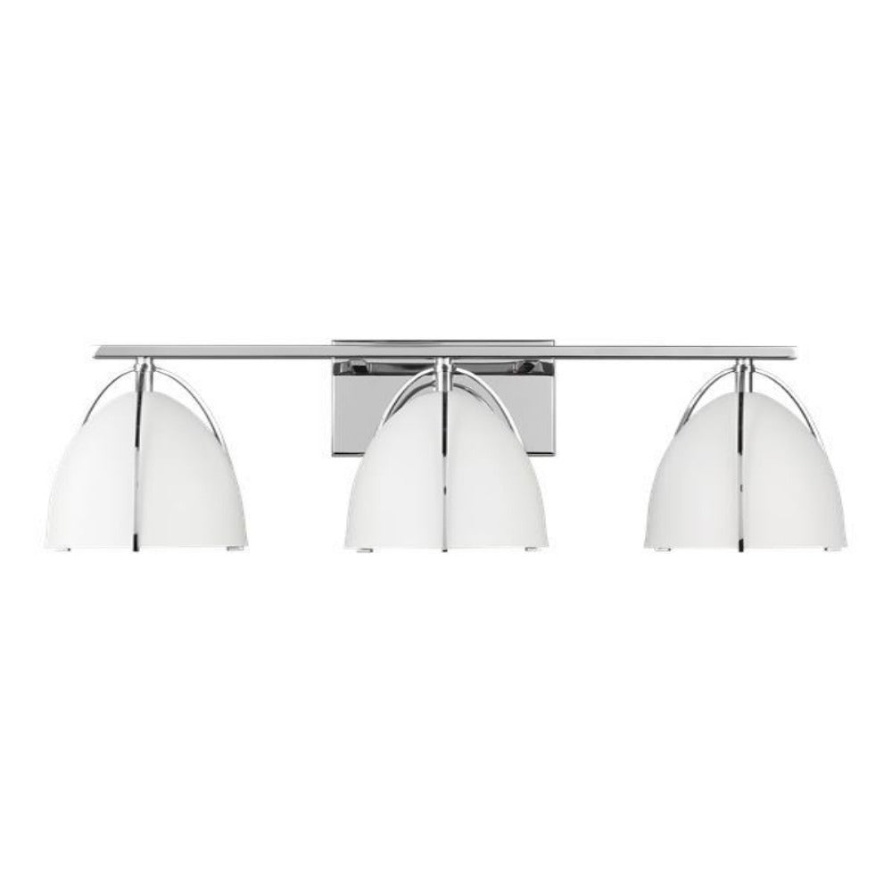 Chantel Matte White Vanity, Vanity, Chrome
