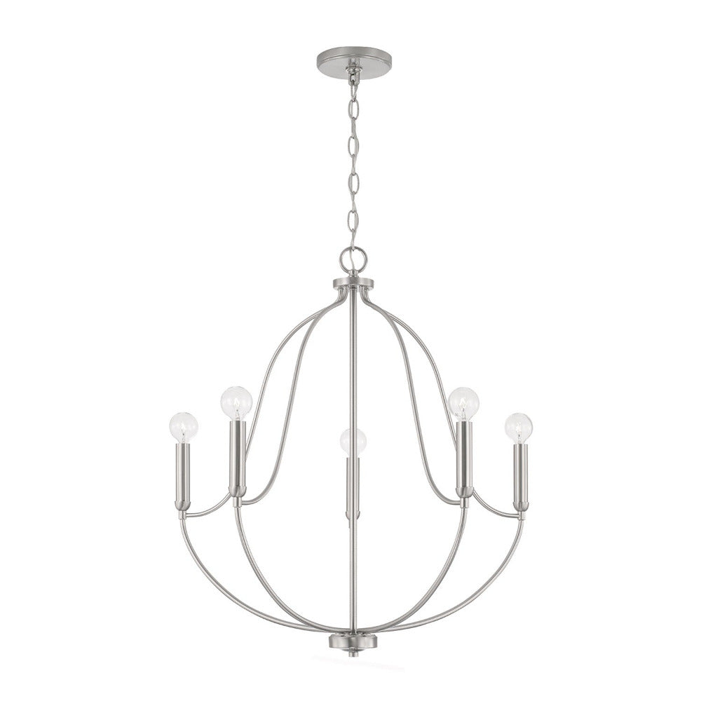Susie Chandelier, Chandelier, Burnished Nickel
