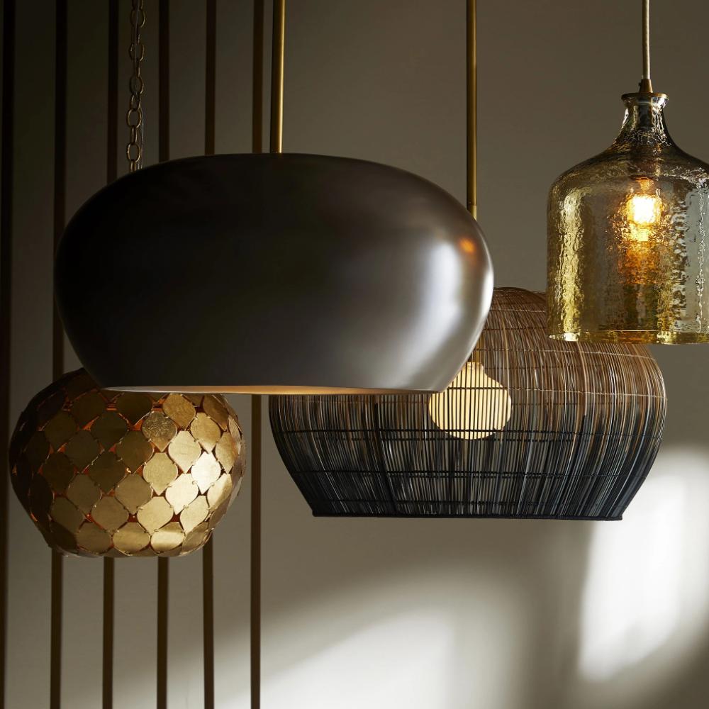 Lotte Pendant, Pendant, Natural and Black Ombre