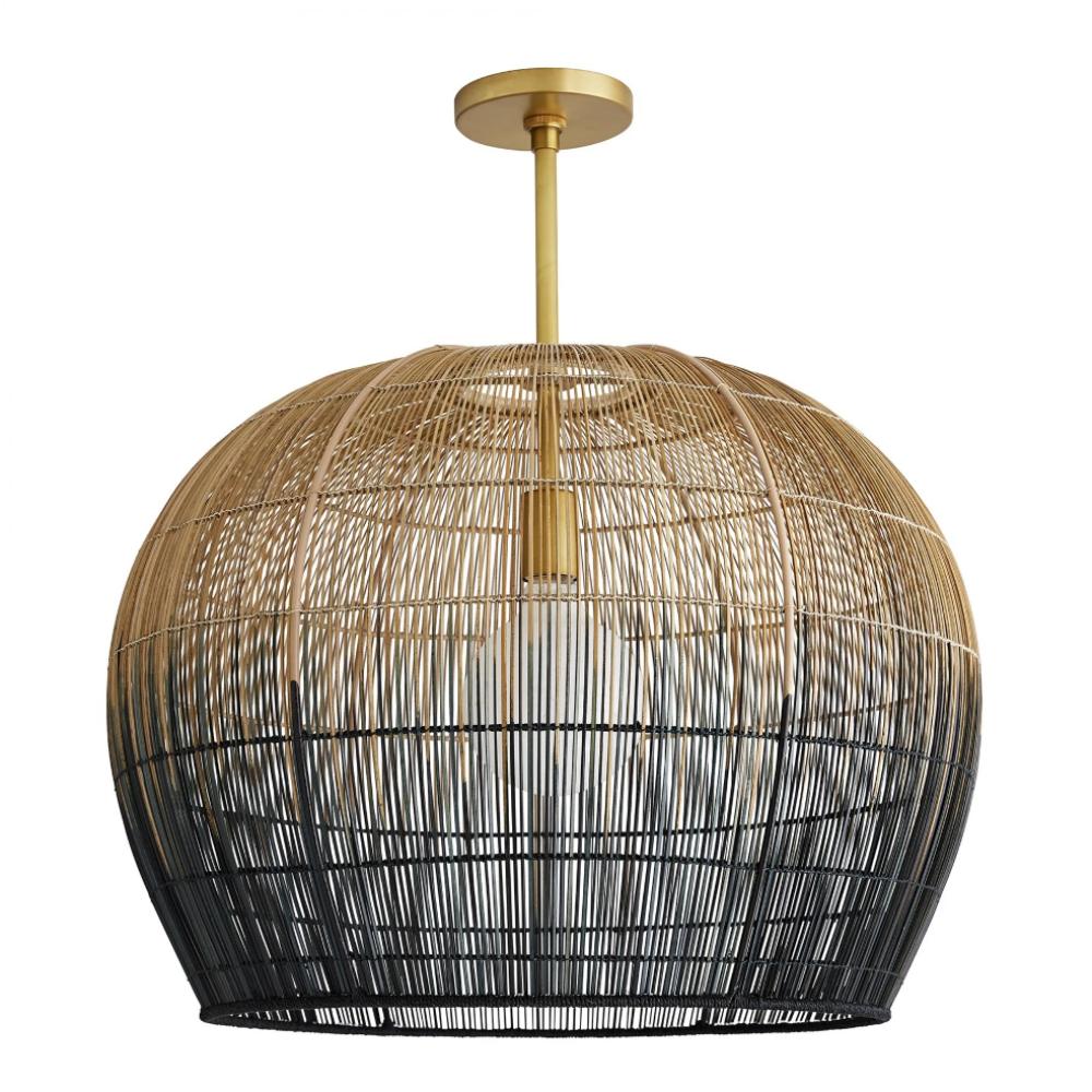Lotte Pendant, Pendant, Natural and Black Ombre