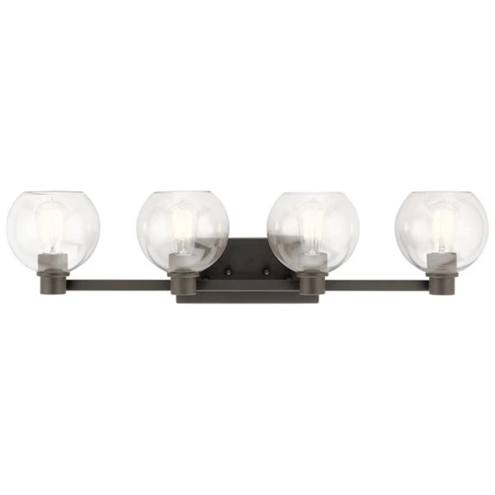 Harmony Vanity, 4-Light Vanity, Olde Bronze, Clear Glass