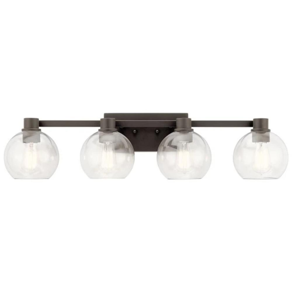 Harmony Vanity, 4-Light Vanity, Olde Bronze, Clear Glass