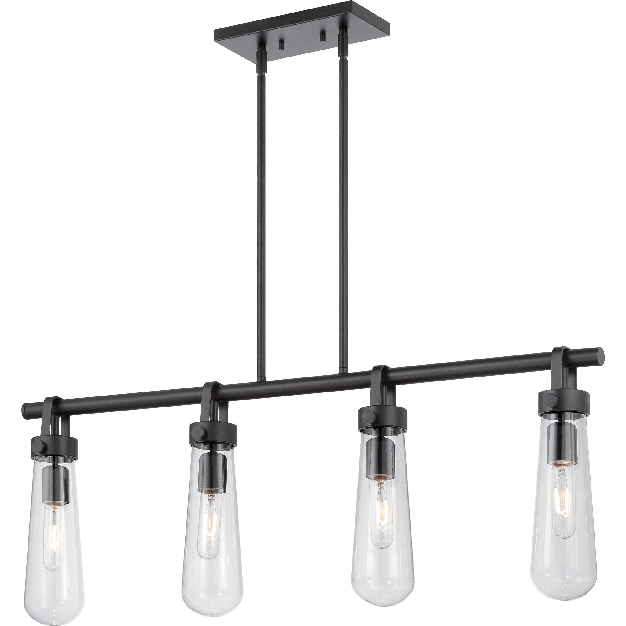 Beaker Linear Chandelier in Aged Bronze, by Nuvo Lighting, 60-5365