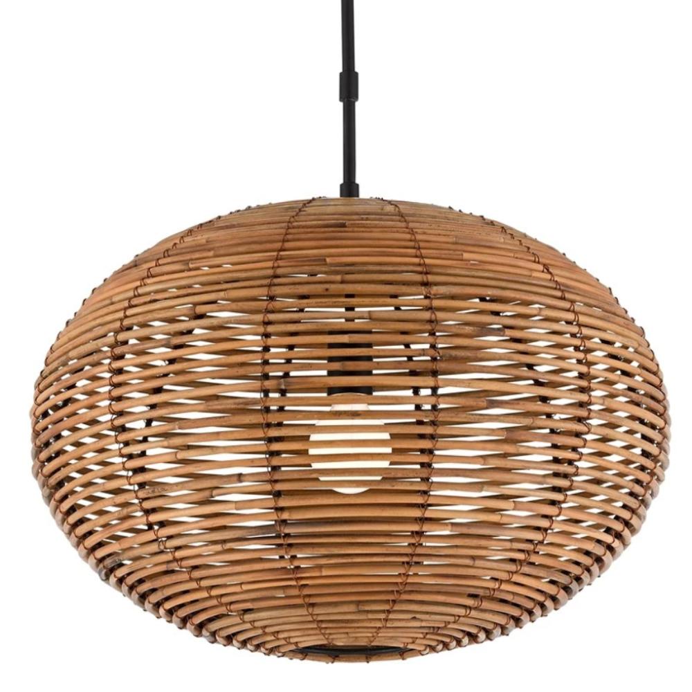 Poe Pendant, Pendant, Satin Black/Natural