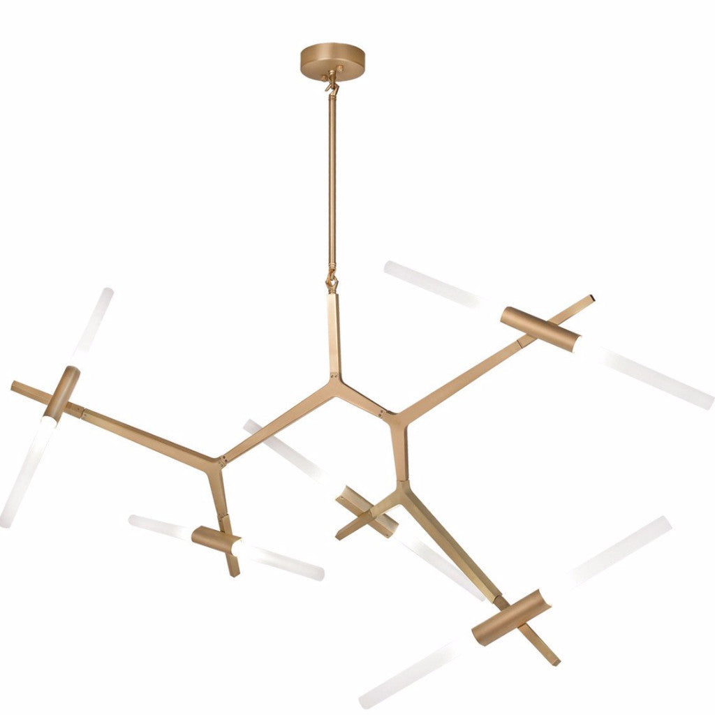 San Vicente 10 light Chandelier by Avenue Lighting in Brushed Brass HF8059-10-BB