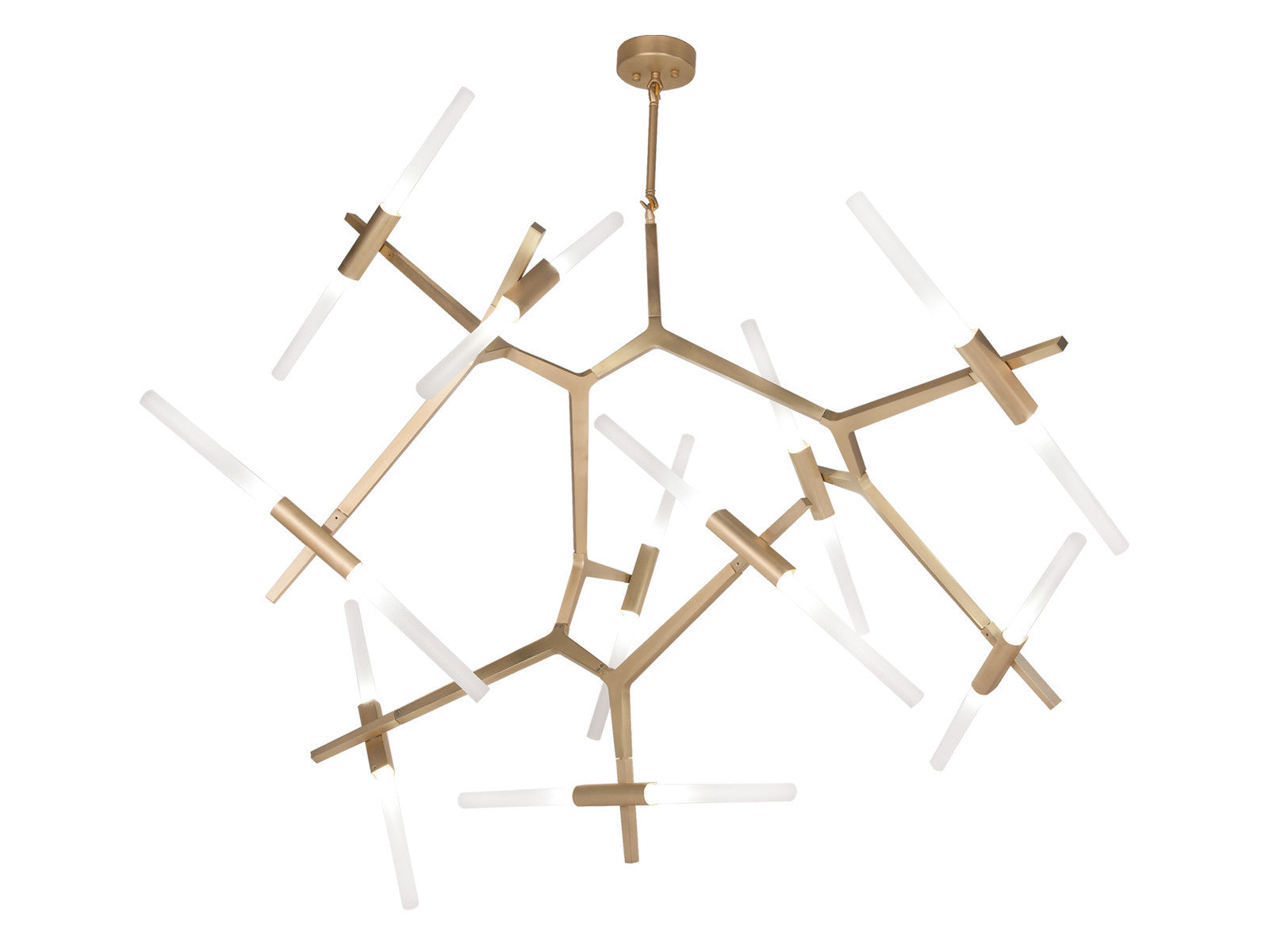 San Vicente 20 light Chandelier by Avenue Lighting in Brushed Brass HF8059-20-BB