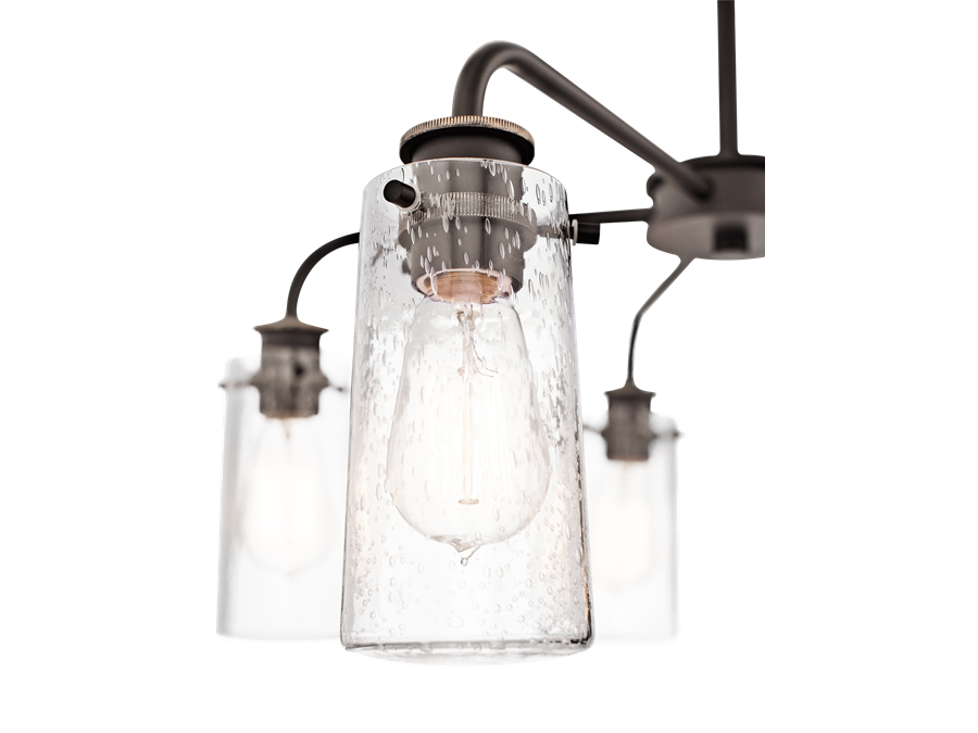 6 Light Braelyn Chandelier in Olde Bronze, by Kichler, 43058OZ