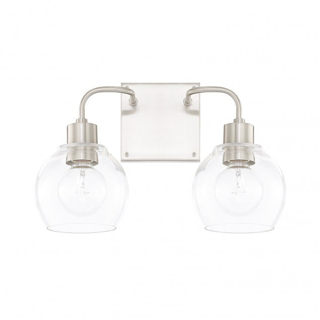Tanner 2 Light Brushed Nickel Vanity Light by Capital Lighting 120021MB-426
