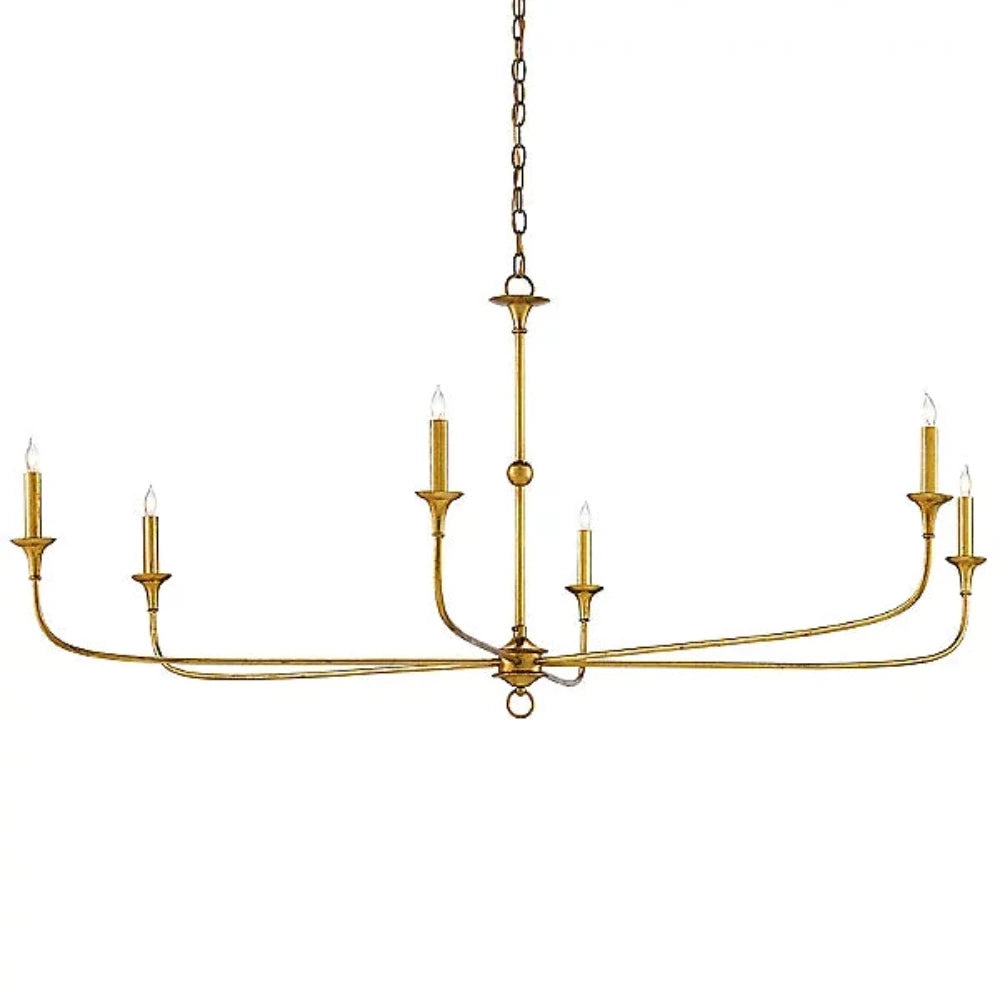 Peyton Chandelier, Chandelier, Gold Leaf