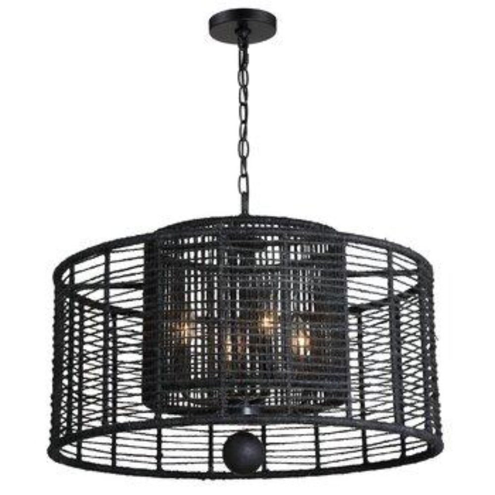 Cassidy Black Chandelier, Chandelier, Matte Black