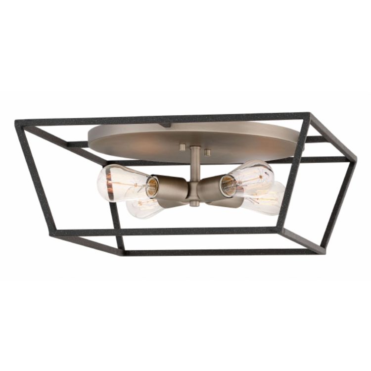 Fulton 4 Light Semi-Flush in Aged Zinc by Hinkley 3331DZ
