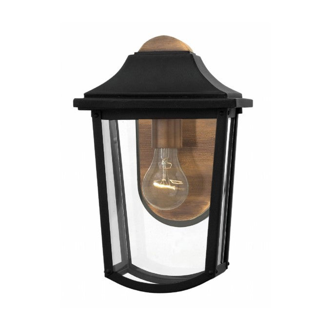 1 Light Burton Outdoor Wall Light in Black and Brass by Hinkley Lighting 1970BK