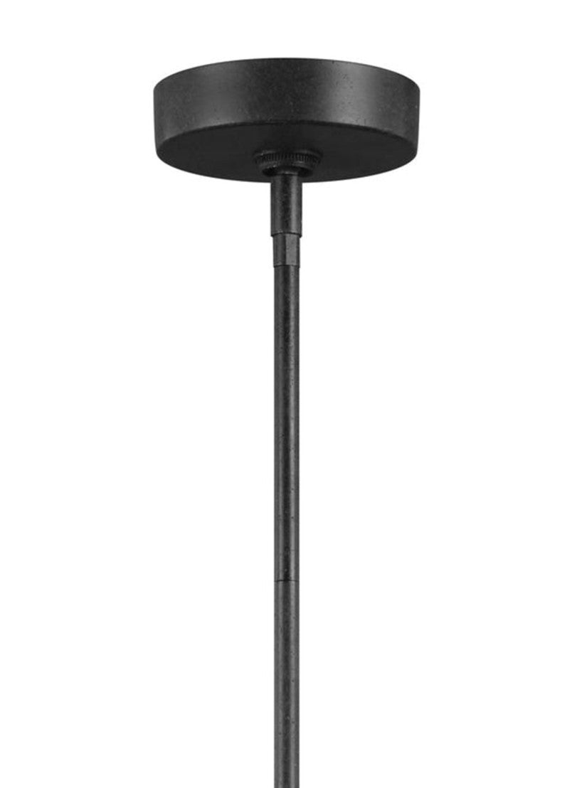 Gannet Chandelier in Weathered Oak Wood / Antique Forged Iron by Feiss, F3190/4WOW/AF