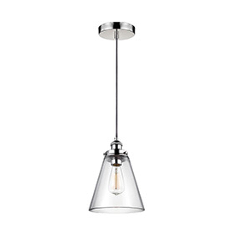 Baskin Pendant in Polished Nickel by Murray Feiss, P1347PN
