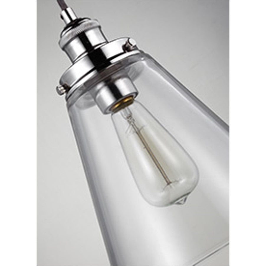 Baskin Pendant in Polished Nickel by Murray Feiss, P1347PN