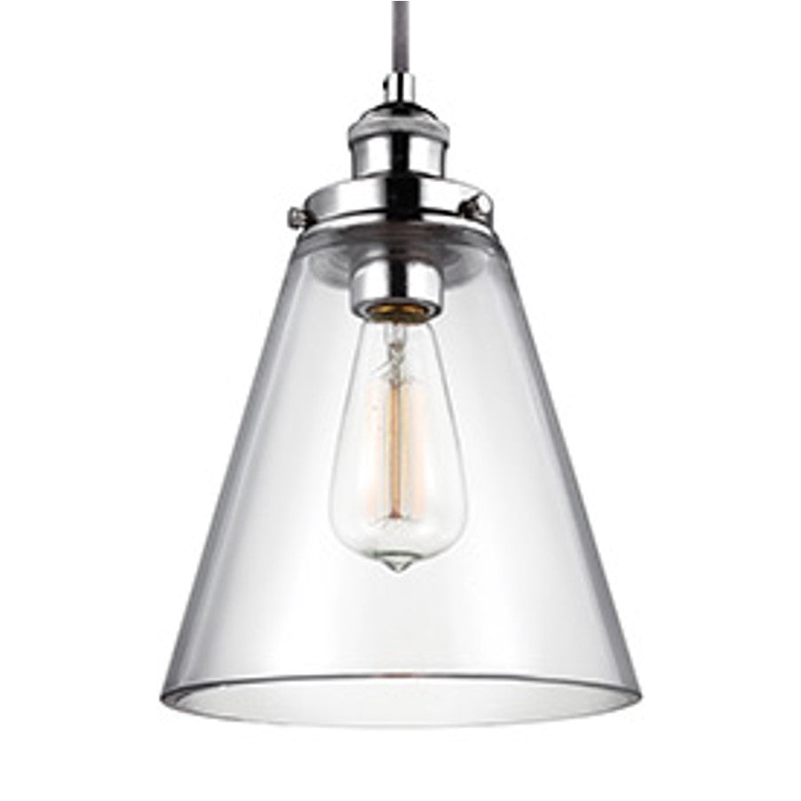Baskin Pendant in Polished Nickel by Murray Feiss, P1347PN