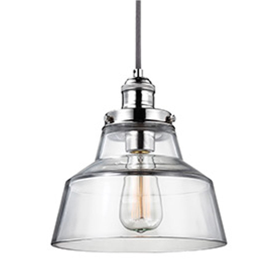 Baskin Pendant in Polished Nickel by Murray Feiss, P1348PN