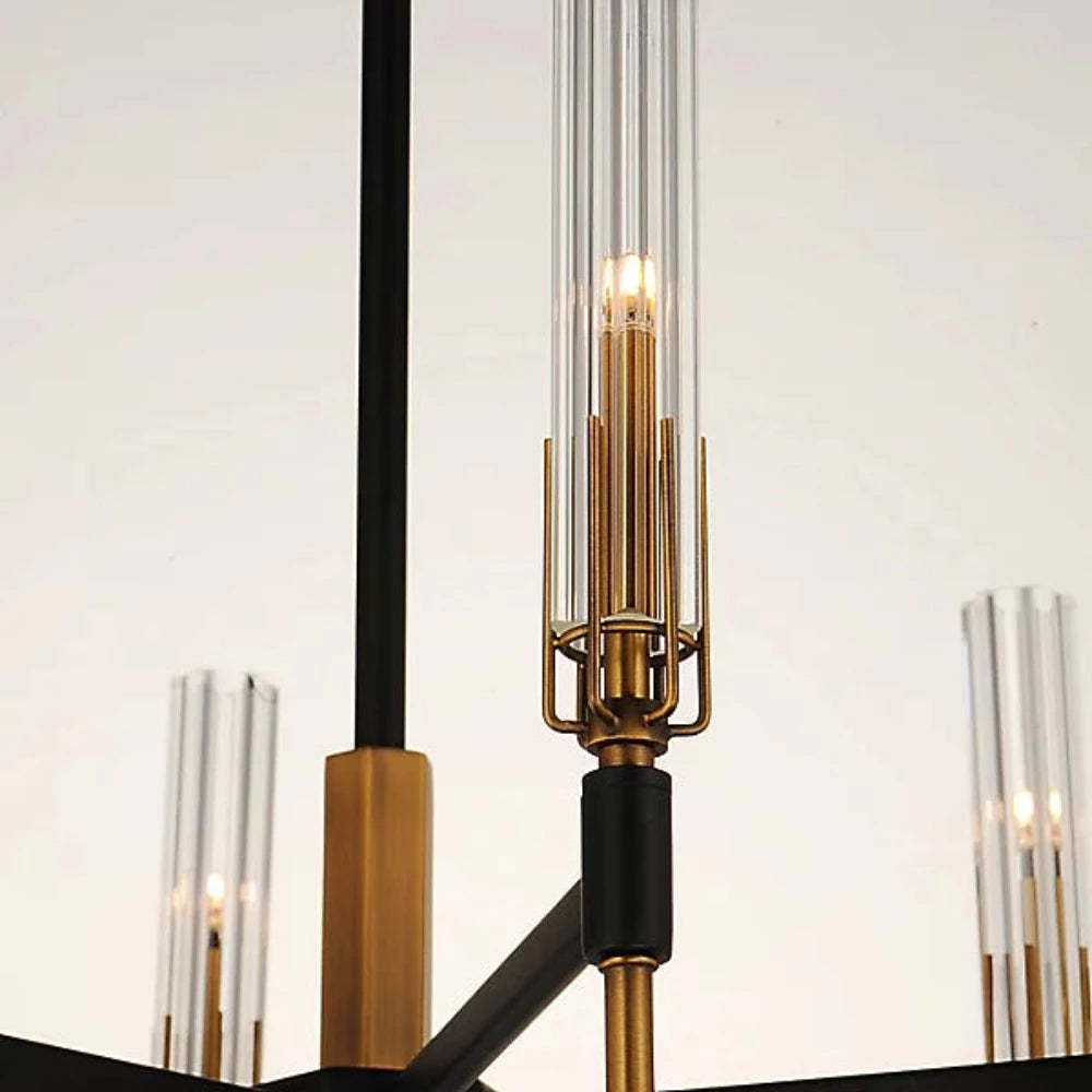 Moxon 6-Light LED Chandelier, Chandelier, Black