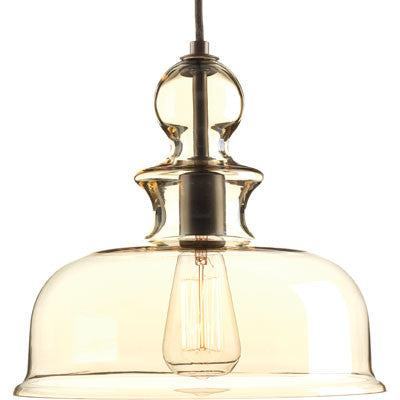 Progress Lighting Staunton Pendant in Antique Bronze with Smoke Glass P5332-20