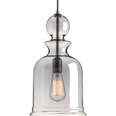 Progress Lighting Staunton Pendant in Graphite with Smoke Glass P5333-143