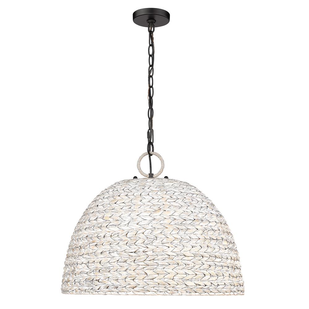 Remi 5-Light Woven Pendant, Pendant, Painted Sweet Grass Shade