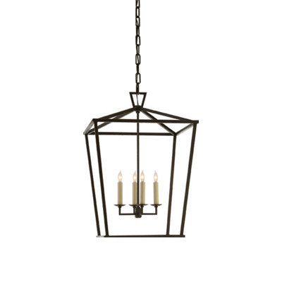 Darlana Medium 4 Light Lantern in Aged Iron by Visual Comfort CHC2165AI