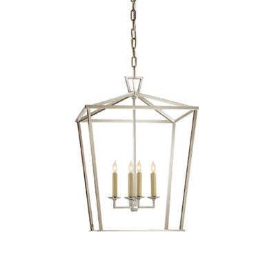 Darlana Medium 4 Light Lantern in Polished Nickel by Visual Comfort CHC2165PN