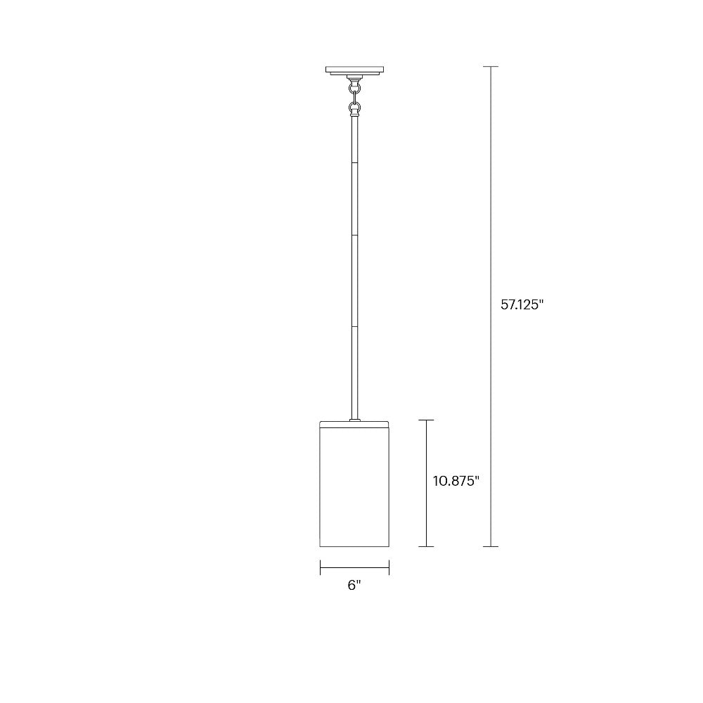 Huntington Pendant, Pendant, Scale Drawing
