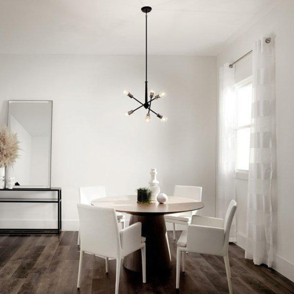 Armstrong 6-Light Chandelier, Chandelier, Black