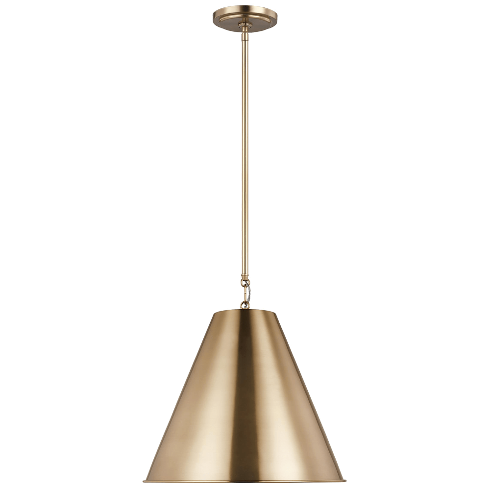 Ezra Brass Pendant, Pendant, Satin Brass