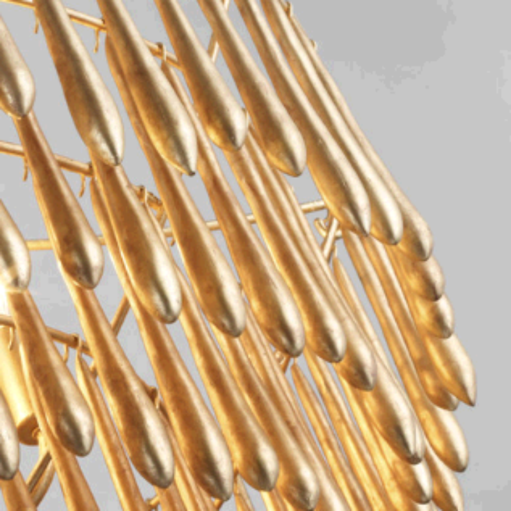 Tara Chandelier, Chandelier, Antique Gold Leaf