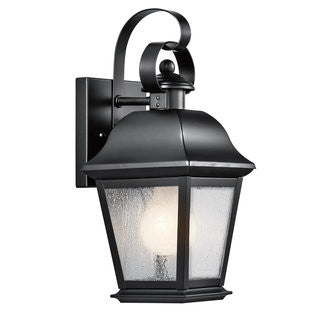 Mount Vernon Outdoor Sconce in Black, by Kichler, 9708BK
