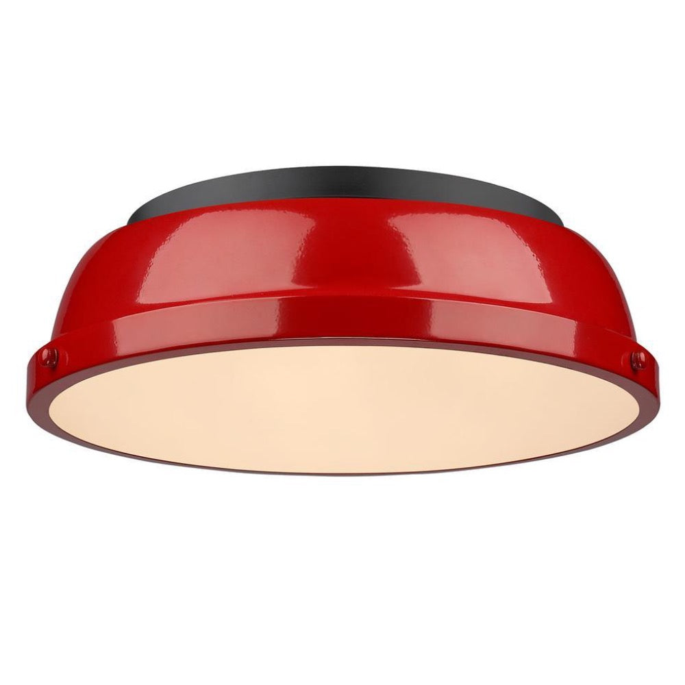Duncan Flush Mount, Flush Mount, Red
