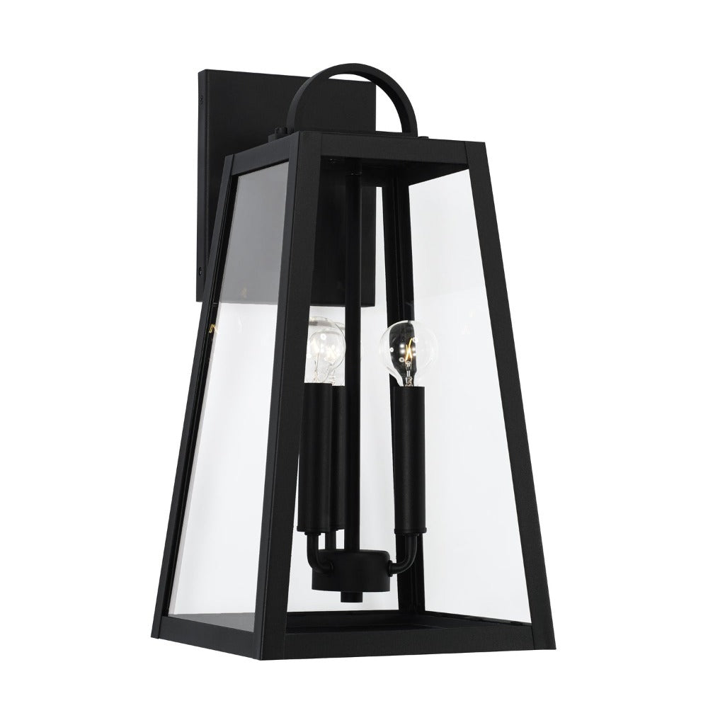 Andrew 3-light Outdoor Wall Lantern, Sconce, Black