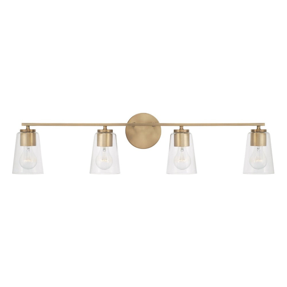 Finley 4-Light Vanity, Vanity, Aged Brass