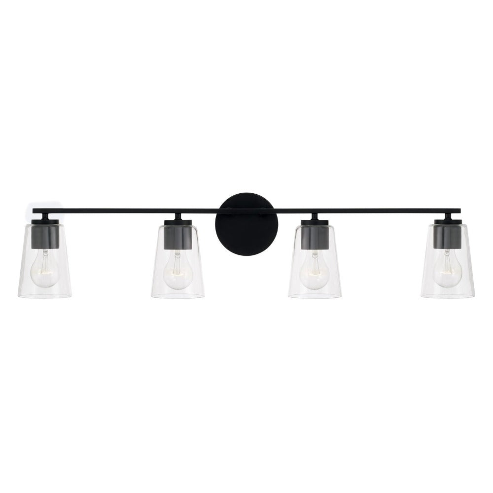 Finley 4-Light Vanity, Vanity, Matte Black